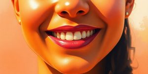 Vibrant painting of a person radiating self-assurance.